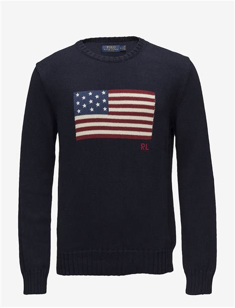 Polo Ralph Lauren The Iconic Flag Sweater Okrągły Dekolt