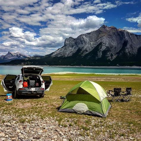 Free Camping Along Abraham Lake On The David Thompson Highway Outside