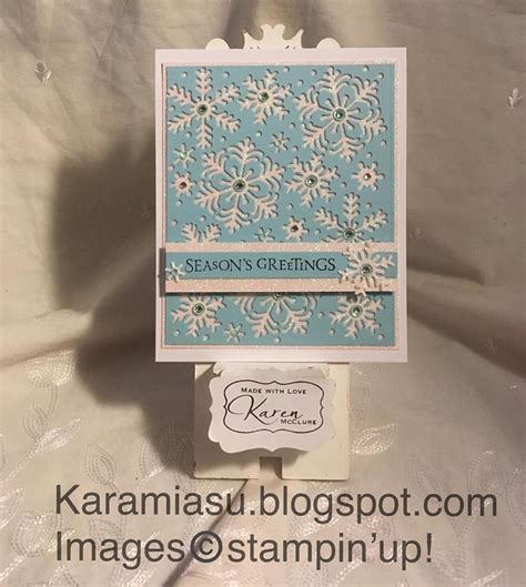Stamp Up With Karamia Show Me 5 Using Beautiful Blizzard By Stampin Up