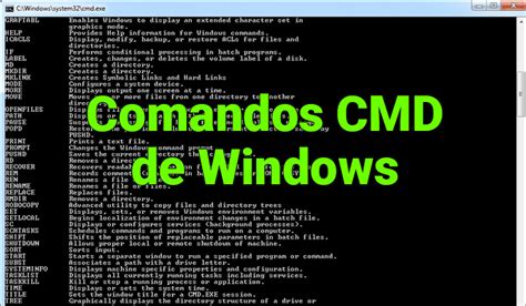 Comandos Más Usados En Cmd De Windows Consola