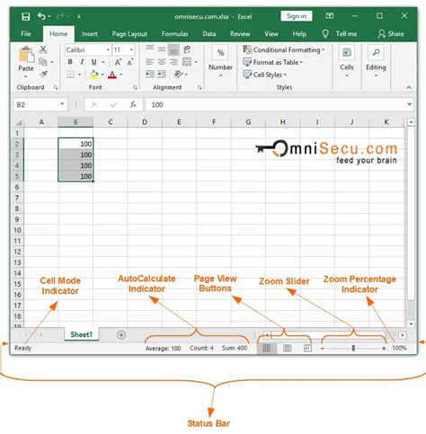 Excel Status Bar Explained In Detail
