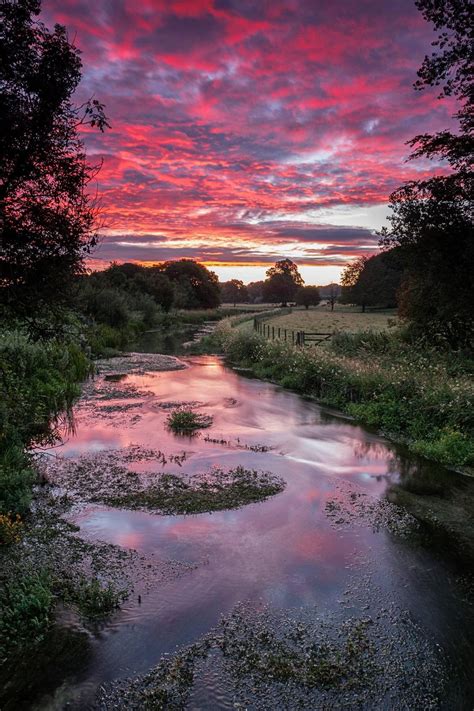 Uk Driffiels England Countryside Sunrise Sunset Landscape