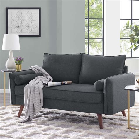Revive Upholstered Fabric Loveseat Gray By Modway
