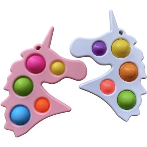 Unicorn Bubble Popping Simple Dimple Fidget Sensory Toy Trimex