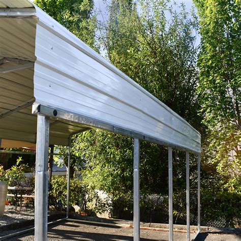 Aleko Galvanized Steel Carport Cover Canopy Shelter 12 X 20 Feet