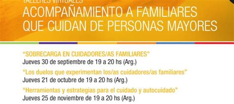 Acompañamiento a Familiares que cuidan de Personas Mayores