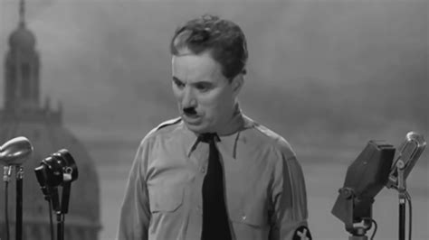 Ask most people what they know about charlie chaplin and they will probably respond with silent movie actor but ironically his paulo nutini also referenced this amazing speech in his track iron sky where towards the end of here is the full speech from the great dictator (1940) by charlie chaplin. The Barber's Speech in The Great Dictator - YouTube
