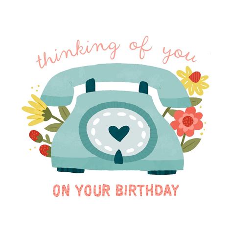 Thinking Of You Card Happy Birthday Hearts Happy Birthday Cards