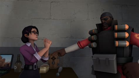 Ms Pauling Begs Demo Not To Tell The Team Her Fetishes R Tf