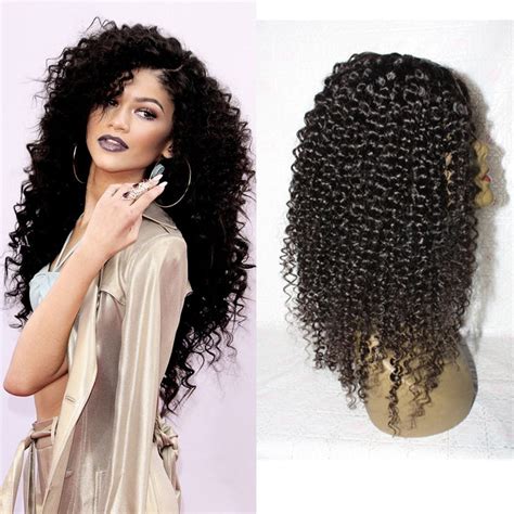 Deep Curly U Part Human Hair Wigs Virgin Peruvian Human Hair U Part Wig Loose Kinky Curly None