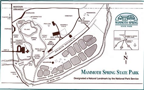 Mammoth Spring State Park Map Mammoth Spring State Park Mappery