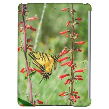 Tiger Swallowtail Butterfly And Wildflowers IPad Air Cover Flowers