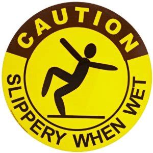 Floorsignage Warehouse Safety Signage Sign Caution Slippery When