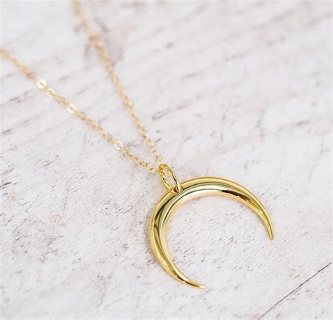 Gold Half Moon Necklace Part Of The Bohemian Collection Half