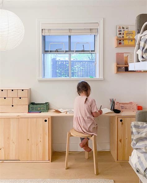 An Ikea Hack Shared Desk With Storage For The Kids Room — 600sqftandababy
