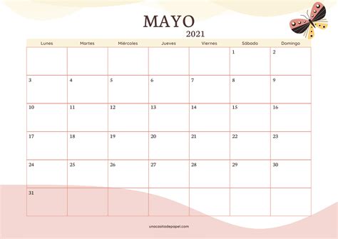 Calendario Mayo 2021 Calendarios Imprimibles Ideas De Calendario