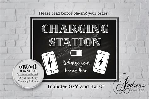 Charging Station Sign Recharge Your Devices Here Recharge Etsy