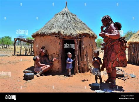 Namibia Damaraland Kamanjab Himba Village Stock Photo Alamy