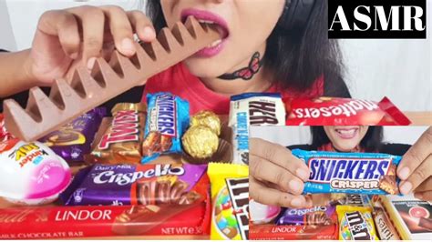 Asmrchocolate Eatingno Talking Crunchy Chewy Chocolate Bar Eating Sounds Youtube