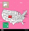 Mapa Mapa de ubicación de EE.UU. el estado de Colorado.ilustración ...
