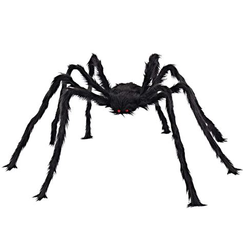 halloween giant spider halloween scary spider props hairy spider with red eyes horror plush