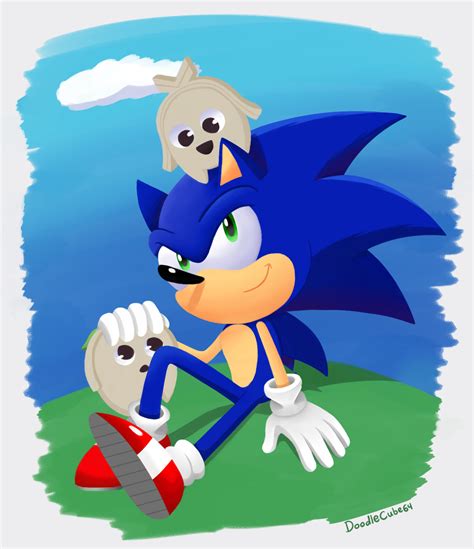 Sonic With Kocos Painting Practice By Doodlecube64 On Newgrounds