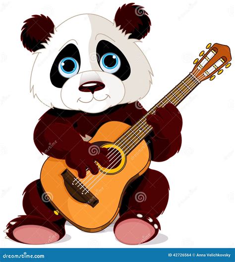 Panda Guitarist Stock Vector Image 42726564