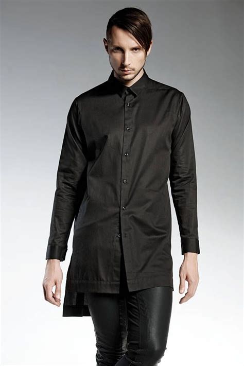 Long Modern Black Shirt Ultra High Quality Slim Fit Men Shirt Mens