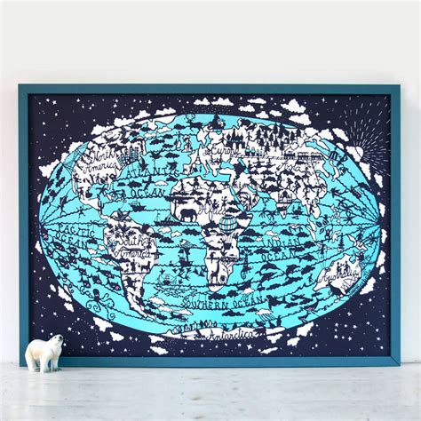 World Map Art Print By Little Baby Company