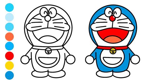 How To Draw Doraemon Draw And Coloring Doraemon Digital Art For