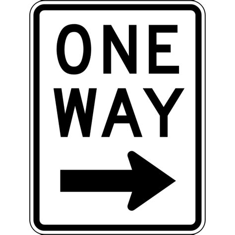One Way Traffic Sign Free Svg