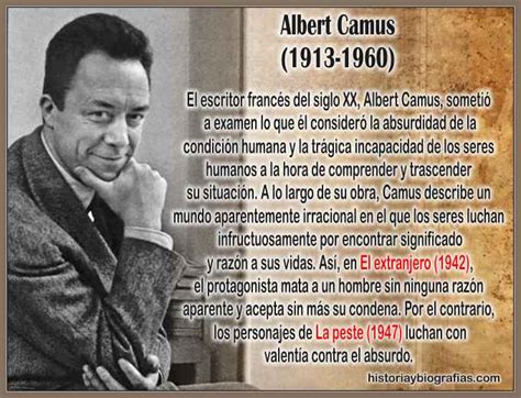 Biografía De Camus Albert Obra Literaria Del Premio Nobel