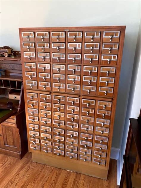 Vintage Remington Rand Library Card Catalog Cabinet Etsy