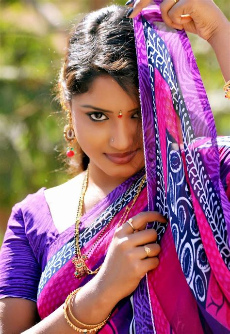 Gorgeous South Indian Tv Model Roja Komaravolu In Blue Saree