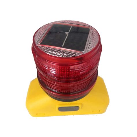 Barricade Light 360 Degree Red Solar Powered Traffic Safety Zone