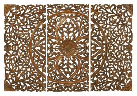 Large 48x66 Moroccan Style Carved Wood Wall Art Plaque African Look