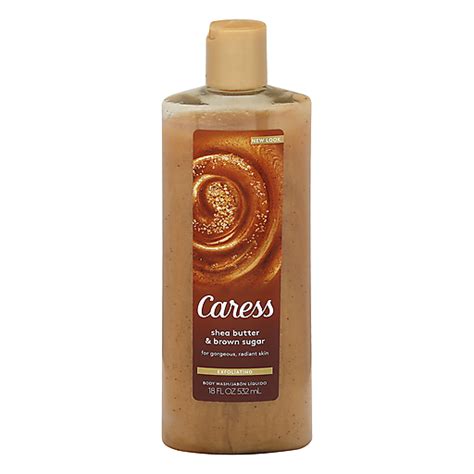 Caress Exfoliating Shea Butter And Brown Sugar Body Wash 18 Oz Buehlers