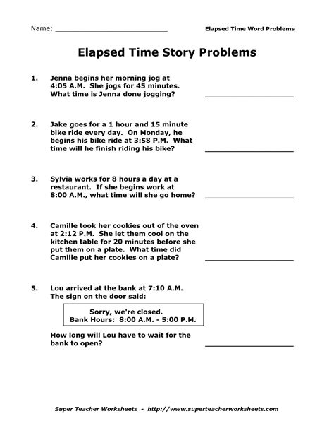 Free Printable Elapsed Time Worksheets For Grade 3
