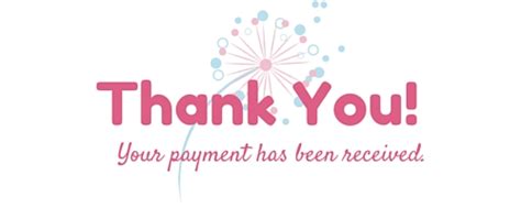Thank You Payment Received Tami Mcvay Business And Lifestyle