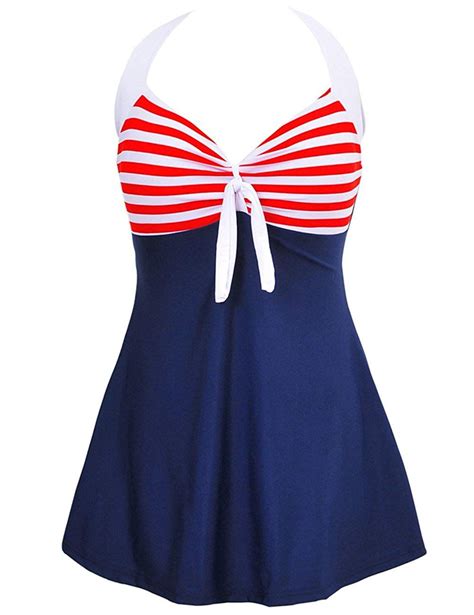 Pin Up Swimsuit Halter One Piece Swimsuit Womens One Piece Swimsuits