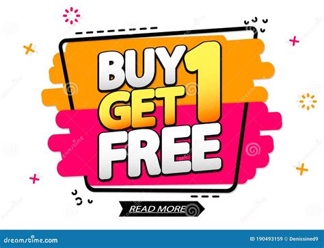 Buy 1 Get 1 Free Sale Banner Design Template Discount Tag Special