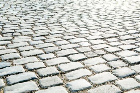 The Road Paved With Cobble Stones For Your Background Stock Image