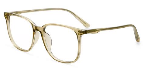 G5813 Square Yellow Eyeglasses Frames Leoptique