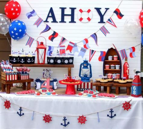 Nautical party jointed seascape (case of 12) sku: Ahoy! A Nautical Themed 4th of July Party - Spaceships and ...