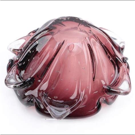 Mid Century Purple Art Glass Bowl Chairish