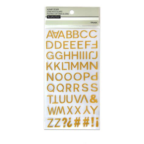 Gold Foil Thin Alphabet Stickers By Recollections™ Michaels