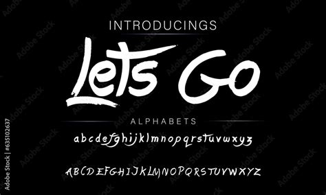 Lets Go Brush Signature Font Calligraphy Logotype Script Brush Font