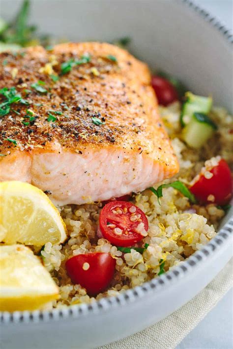 Mediterranean Salmon And Vegetable Quinoa Jessica Gavin