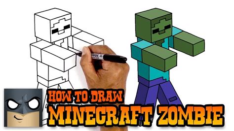 How To Draw Zombie Minecraft Art Tutorial