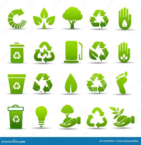 Vector Set Of Environmental Recycling Icons Stock Vector